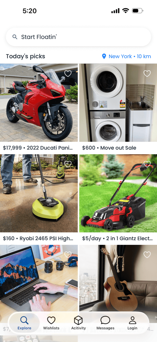 Floatin App Screenshot